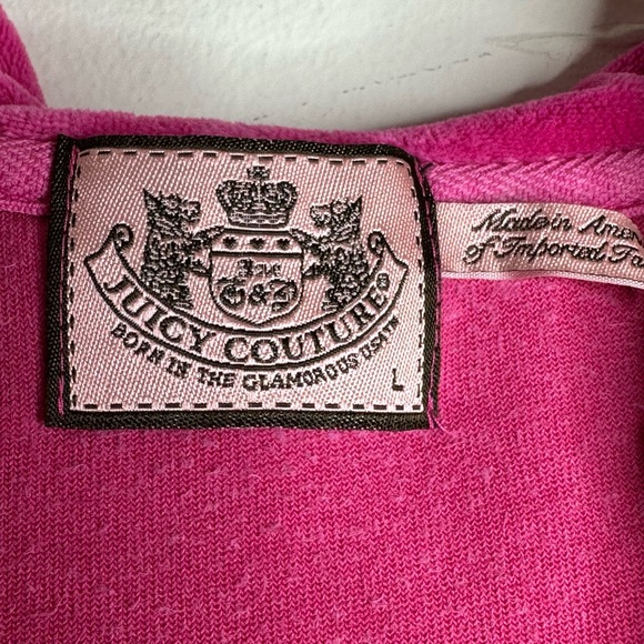 Juicy Couture Women’s Classic Velour Hoodie Size Large - Picture 3 of 10
